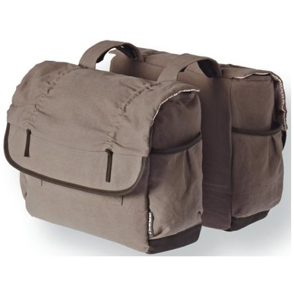 Basil BAS17489 Tas dubbel Elements Double Bag FAD Bruin