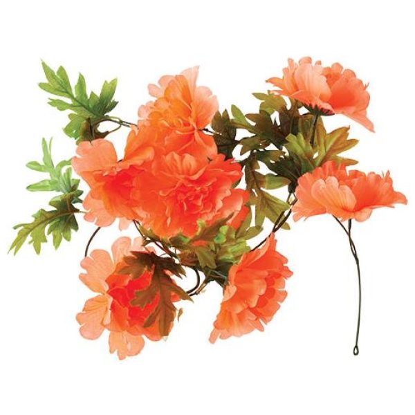 Basil BAS50377 Mand Peony Flower Garland TANGERIN Oranje
