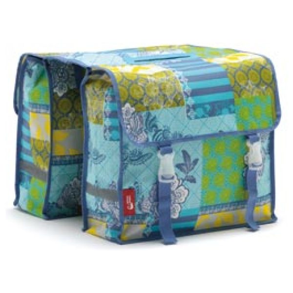 NL tas 230 Fiori dubb suzy blue Blauw / Geel / Groen