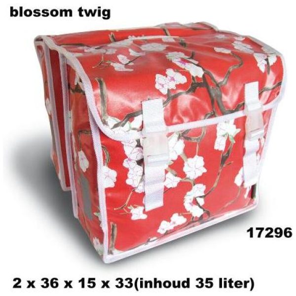 Basil TAS DUBBEL BLOSSOM TWIG RO Rood / Wit