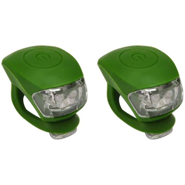 Urban Proof Siliconen LED Fietslampjes set Legergr Groen