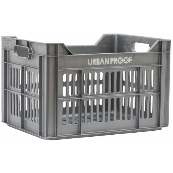 Urban Proof fietskrat 30 L zilver