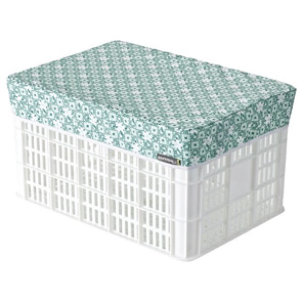 Basil kratcover L Blossom turq Turqoise / Wit