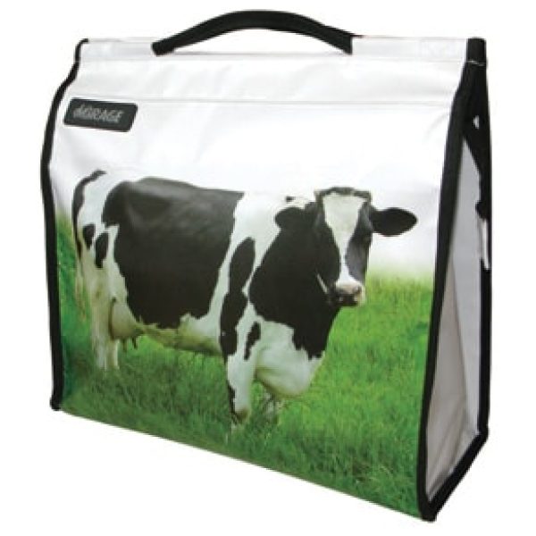 Mirage shoppertas koe bisonyl Wit / Zwart / Groen
