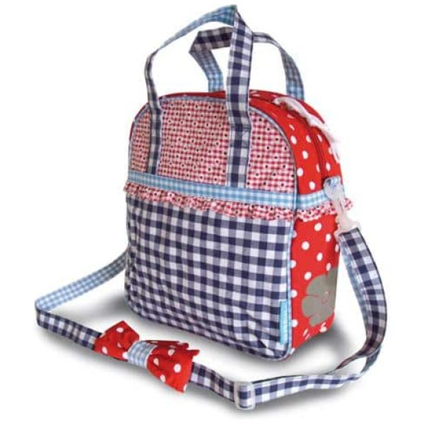 Basil TAS SHOPPER KINDER JASMIN FARM 17338 BOERENBONT 10L 29*11*32 Blauw / Rood / Wit
