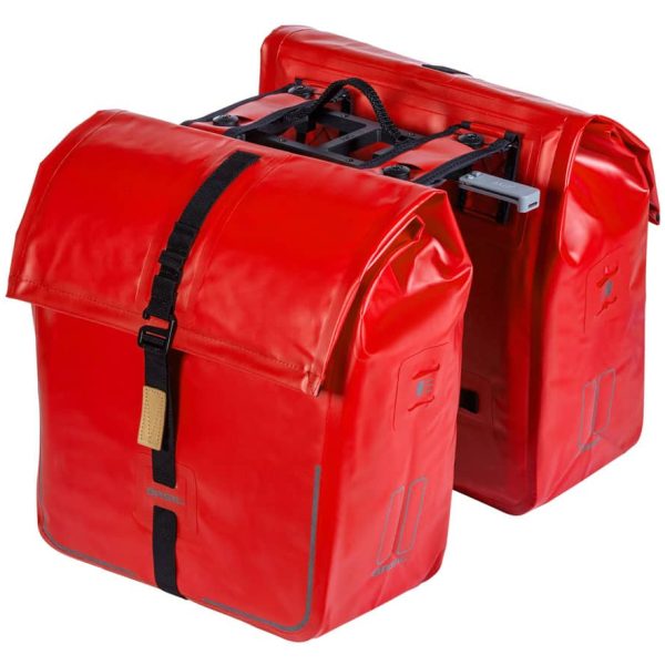 Basil TAS BAS URBAN DRY DUBBEL MIK SIGNAL RED DUBBELE TAS 50L ROOD