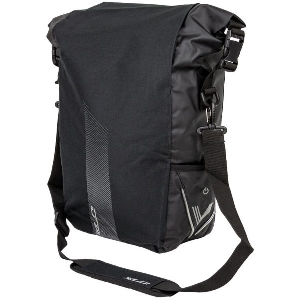 Xlc TAS VLIGHT ROLLTOP ENKEL ZW BAS105 Zwart