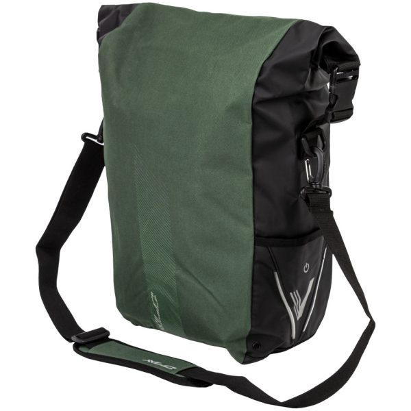 Xlc TAS VLIGHT ROLLTOP ENKEL GR/ZW BAS105 Groen/Zwart