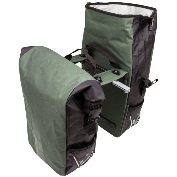 Xlc TAS VLIGHT ROLLTOP MIK DUBBEL GR/ZW BAS107 Groen/Zwart