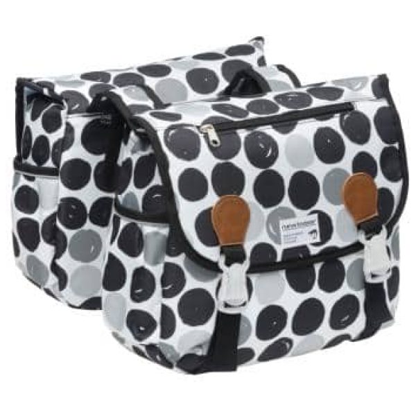 New Looxs Dubbele Fietstas Fiori Double - Dots Black - 30Ltr Dots Zwart