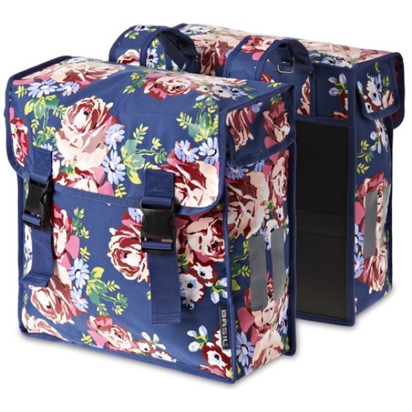 Basil BAS17537 Tas dubbel Blossom Roses BLACK