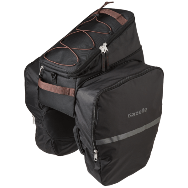 Gazelle bagagedrager zwart/bruin MIK 31 liter - Afbeelding 2