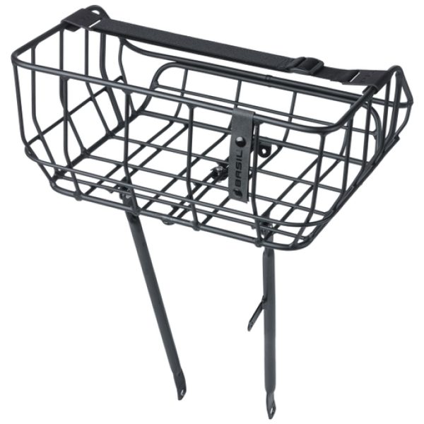 Basil mand Portland voorop 25L mat zwart 36x43x22c Black Matt