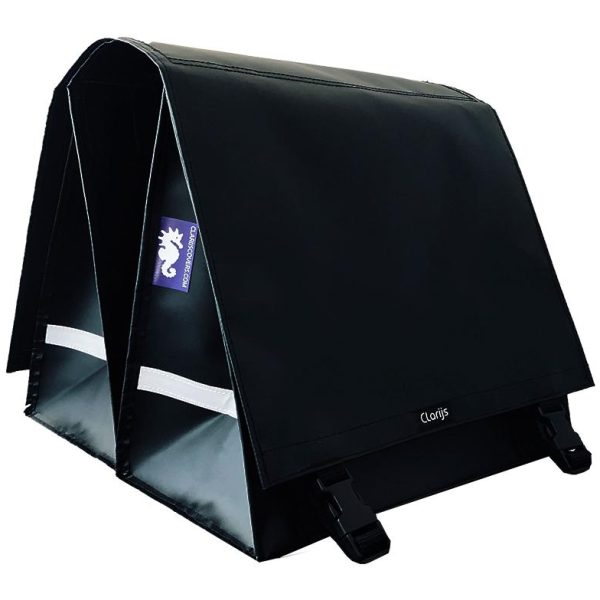 Clarijs fietstas dubbel XL PVC 46L matt Black