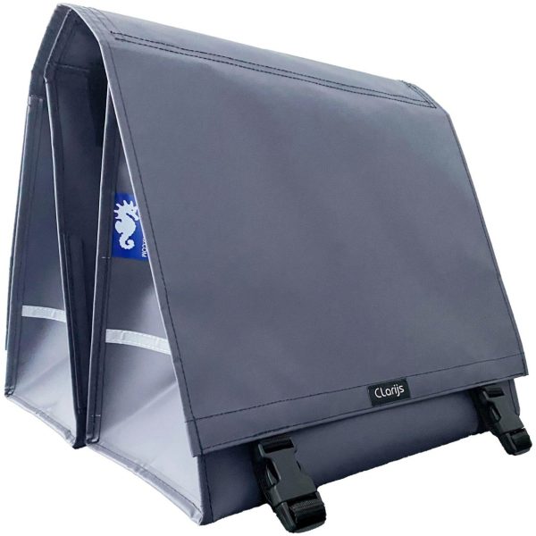 Clarijs fietstas dubbel XL PVC 46L matt grijs Grey