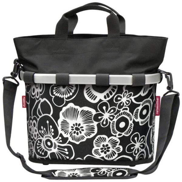 Klickfix STUURTAS BIKEBASKET OVAL S FLEUR ZW Fleur Black