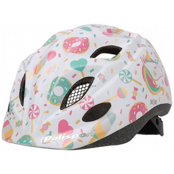 Polisport Valhelm junior Lolipops rose/mint +bidon Wit