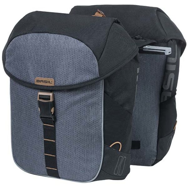 Basil TAS BAS MILES DUBBEL MIK ZW 34L Black Slate