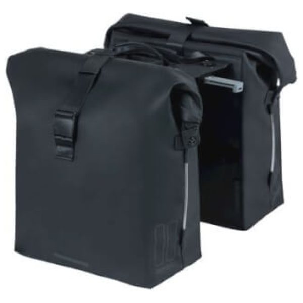 Basil TAS BAS SOHO DUBBEL NORDLICHT MIK NIGHT BLACK 41L Night Zwart - Afbeelding 3