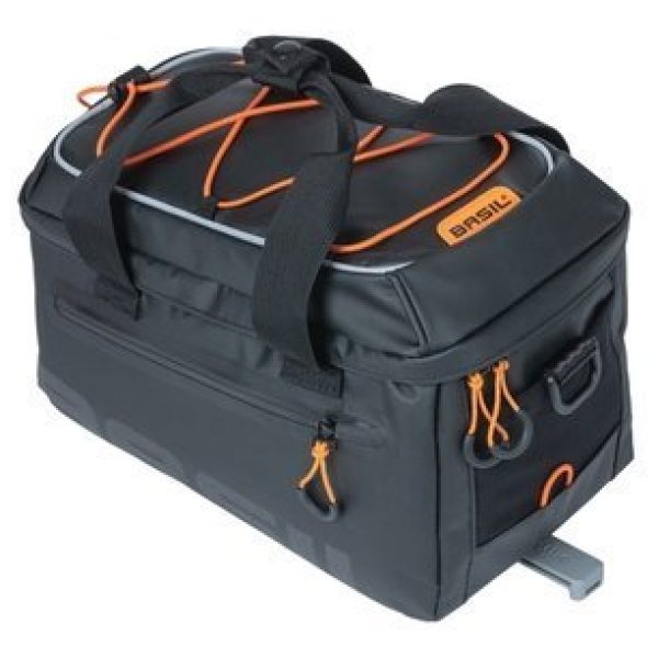 Basil TAS BAS MILES DRAGER MIK BLACK ORANGE 7L Zwart/Oranje