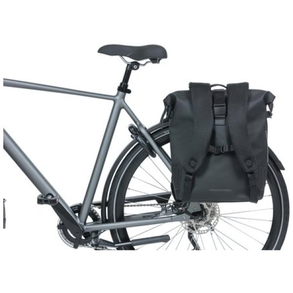 Basil RUGTAS BAS SOHO NORDLICHT NIGHT BLACK 17L Night Zwart