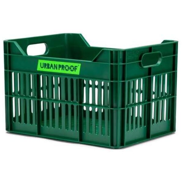 Urban Proof fietskrat 15L retro green Recycled 30x Groen