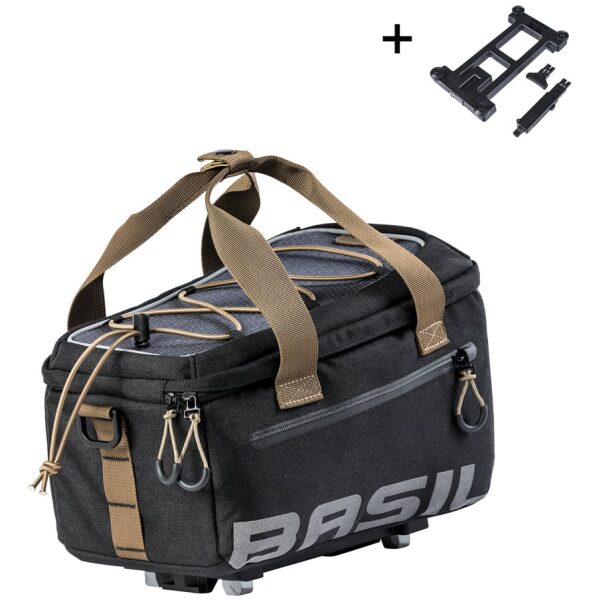 Basil dragertas Miles trunkbag grijs/zwart MIK 7L Black Slate - Afbeelding 3
