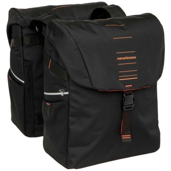 New Looxs fietstas dubbel Vigo 20L Black/Orange