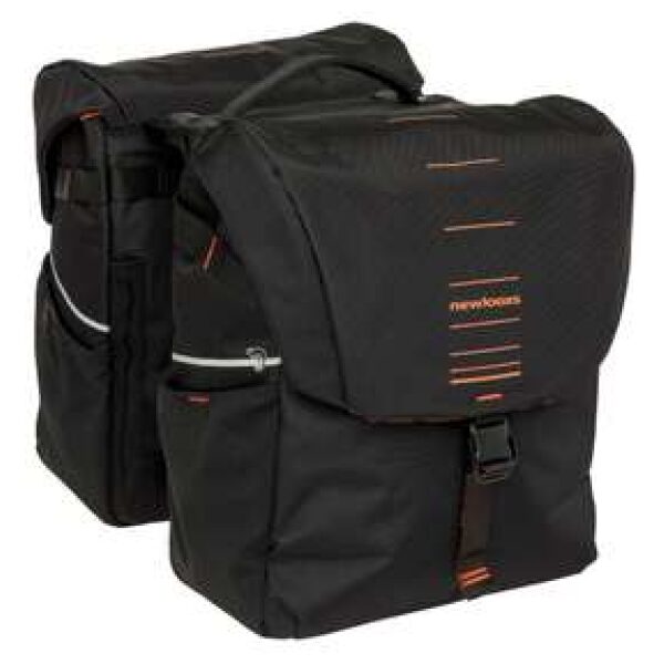 New Looxs fietstas dubbel Vigo Rackti Black/Orange