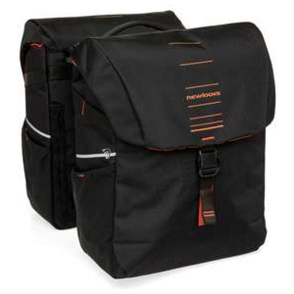 New Looxs fietstas dubbel Vigo MIK 40 Black/Orange