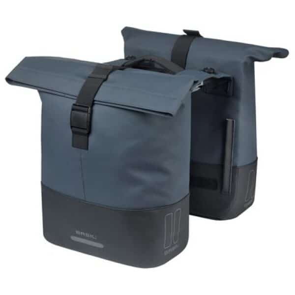 Basil fietstas dubbel Cove marine blauw/zwart MIK Navy/Black