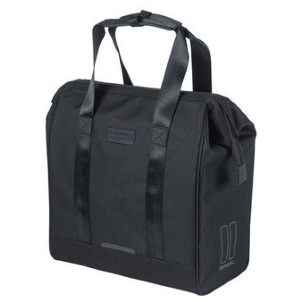 Basil shoppertas Grand MIK Hooks 23L Zwart