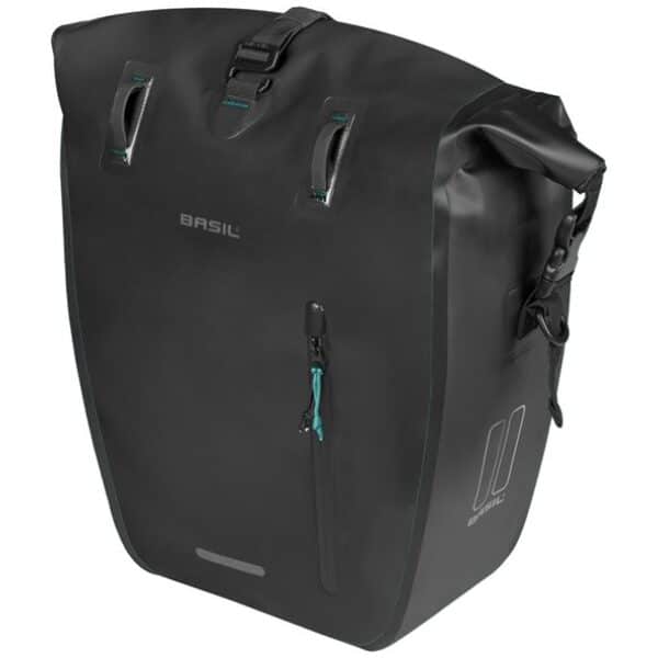 Basil fietstas enkel Rivo L MIK Hooks 25-31L Black