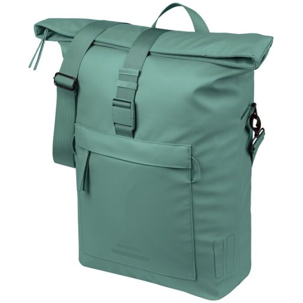 Basil schoudertas Brooklyn MIK Hooks zilver groen Silvergreen