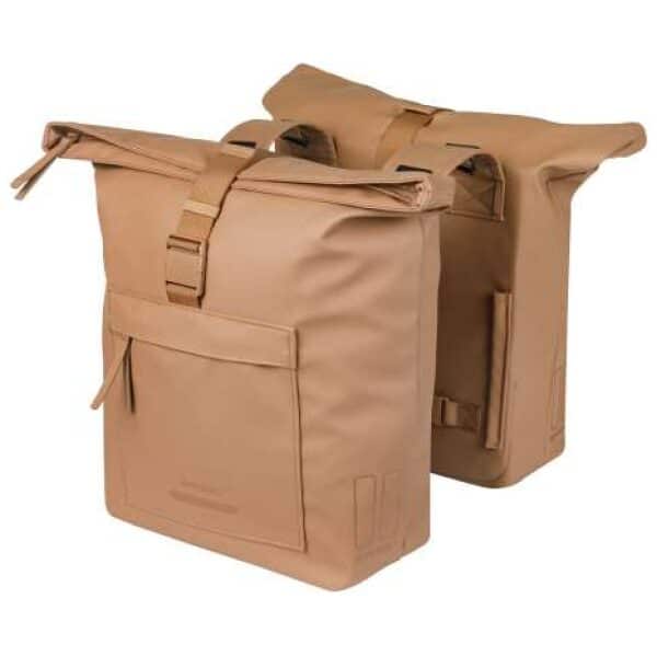 Basil fietstas dubbel Brooklyn zand 41L Sand