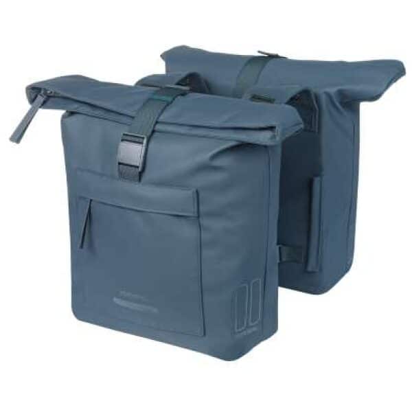 Basil fietstas dubbel Brooklyn marine blauw 41L Navy